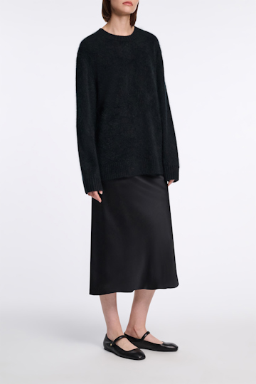 Dorothee Schumacher Fluffy Pullover aus Merino und Kaschmir pure black