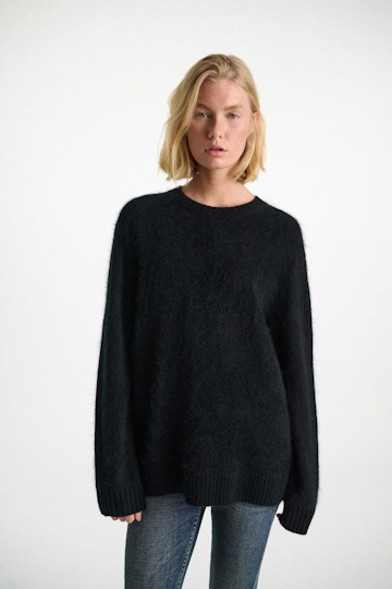 Dorothee Schumacher Fluffy Pullover aus Merino und Kaschmir pure black