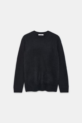 Dorothee Schumacher Fluffy Pullover aus Merino und Kaschmir pure black