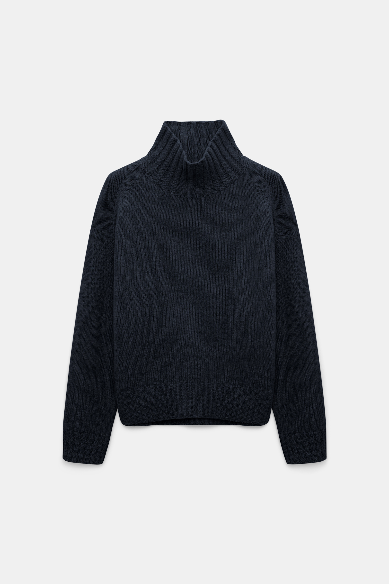 Dorothee Schumacher Turtleneck pullover in Merino-cashmere mix dark navy