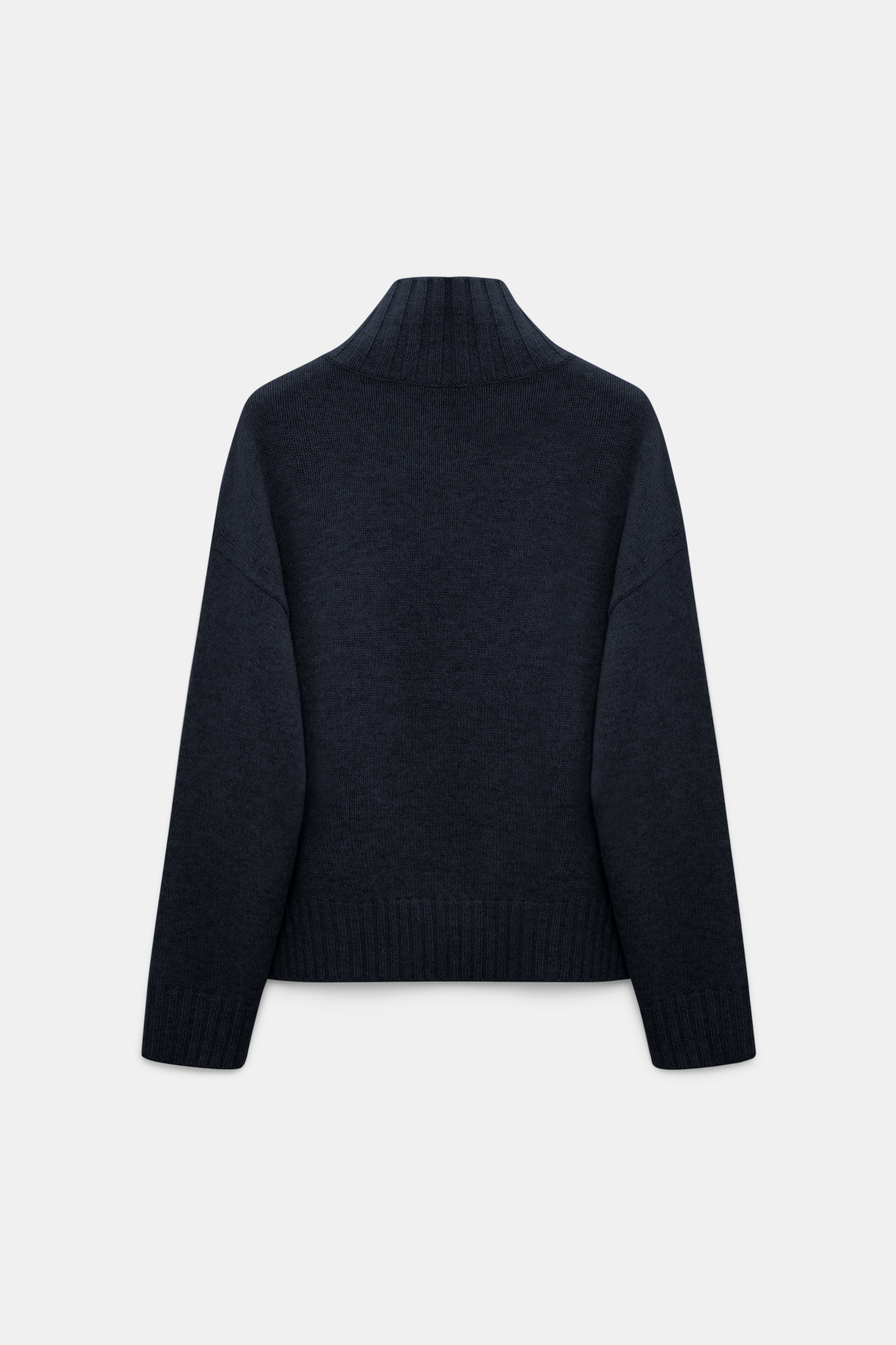 Dorothee Schumacher Turtleneck pullover in Merino-cashmere mix dark navy