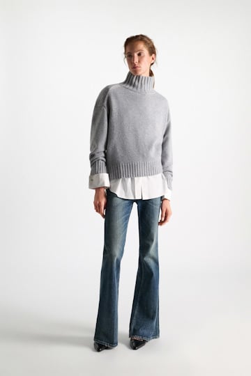 Dorothee Schumacher Turtleneck pullover in Merino-cashmere mix medium grey