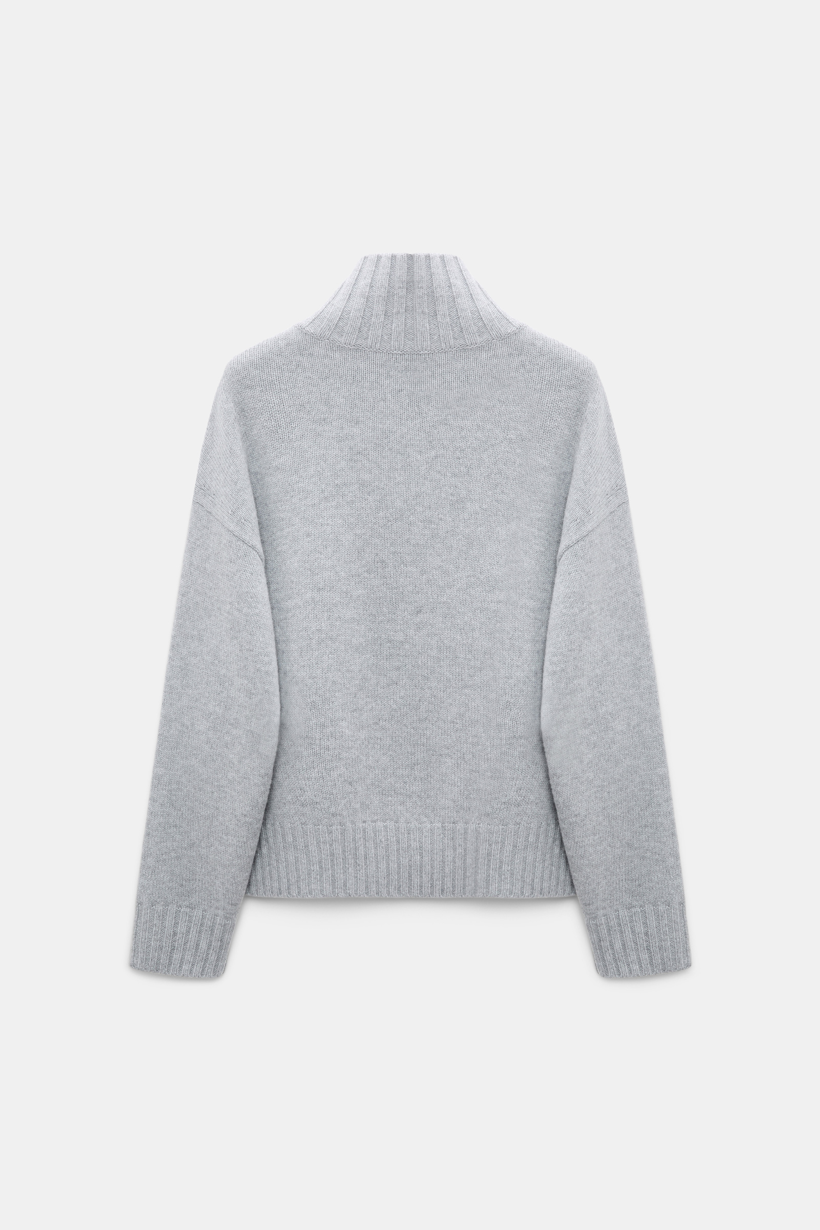 Dorothee Schumacher Turtleneck pullover in Merino-cashmere mix medium grey