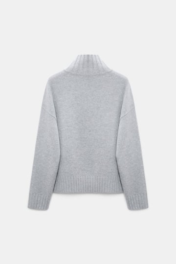 Dorothee Schumacher Turtleneck pullover in Merino-cashmere mix medium grey