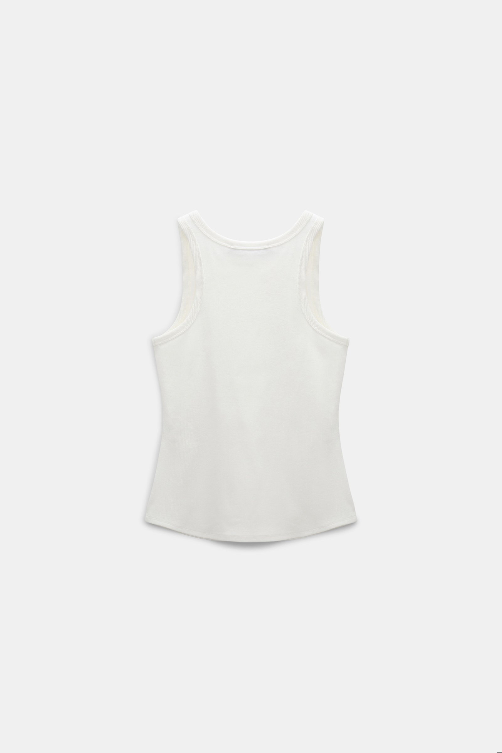 Dorothee Schumacher Ribbed cotton tank top camellia white