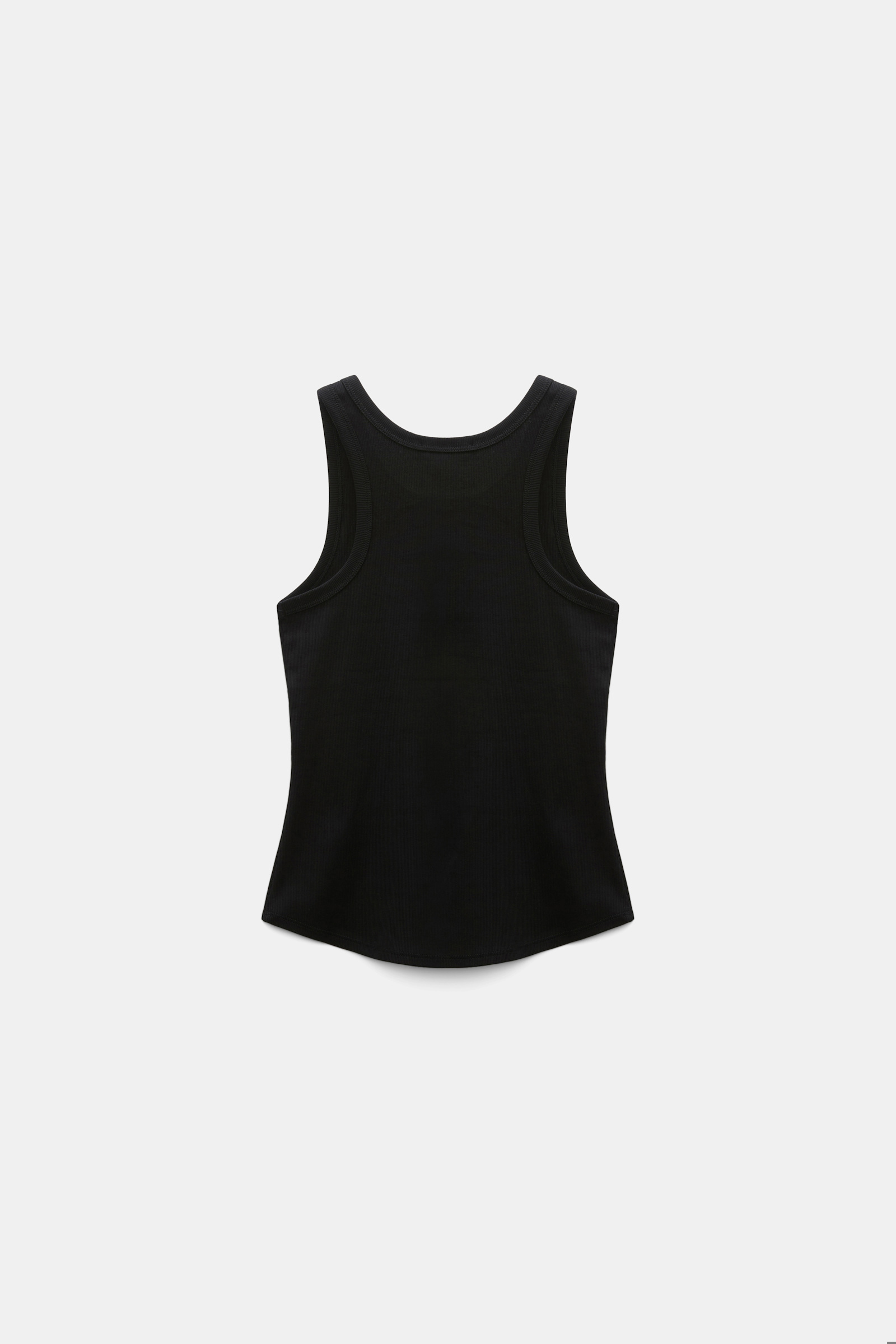 Dorothee Schumacher Ribbed cotton tank top pure black