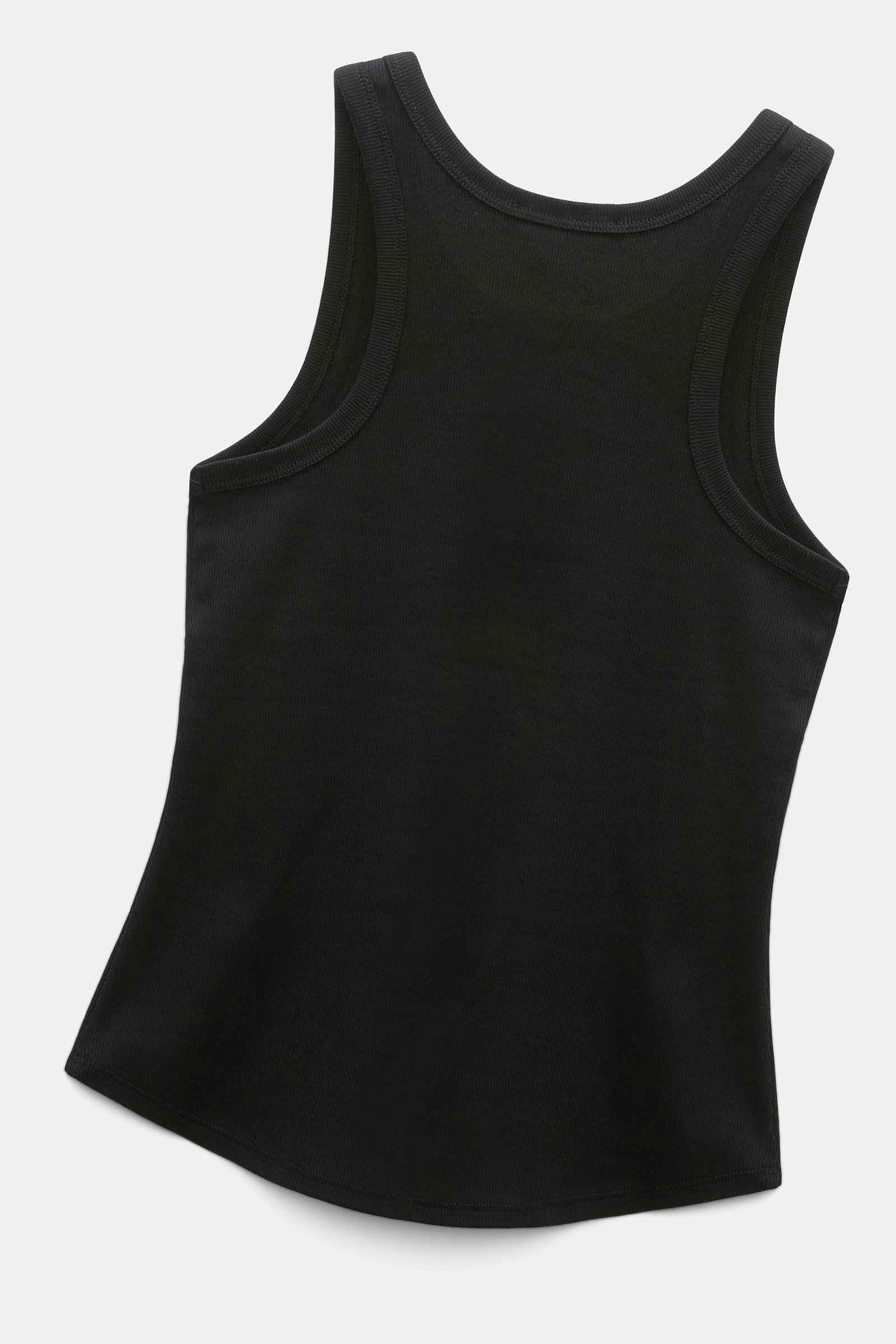 Dorothee Schumacher Ribbed cotton tank top pure black