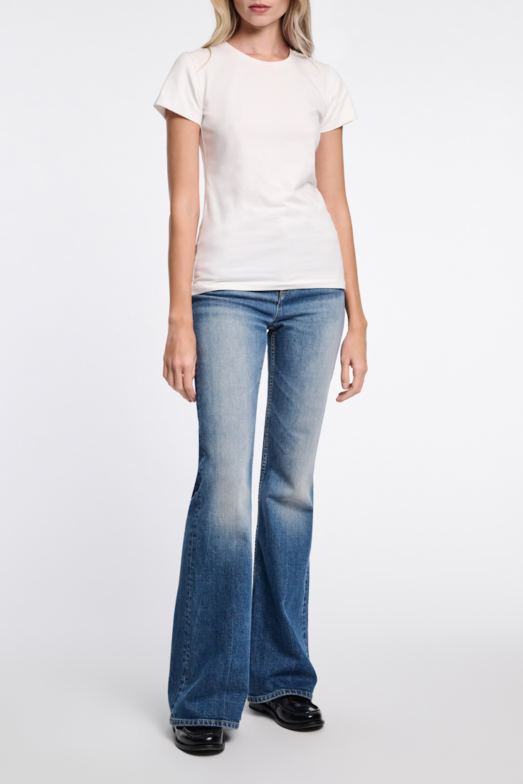 Dorothee Schumacher T-Shirt mit Rundhalsausschnitt camellia white