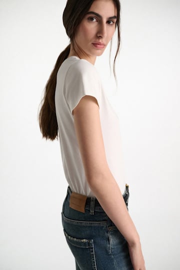 Dorothee Schumacher T-Shirt mit Rundhalsausschnitt camellia white