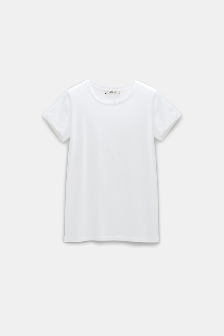 Dorothee Schumacher T-Shirt mit Rundhalsausschnitt camellia white