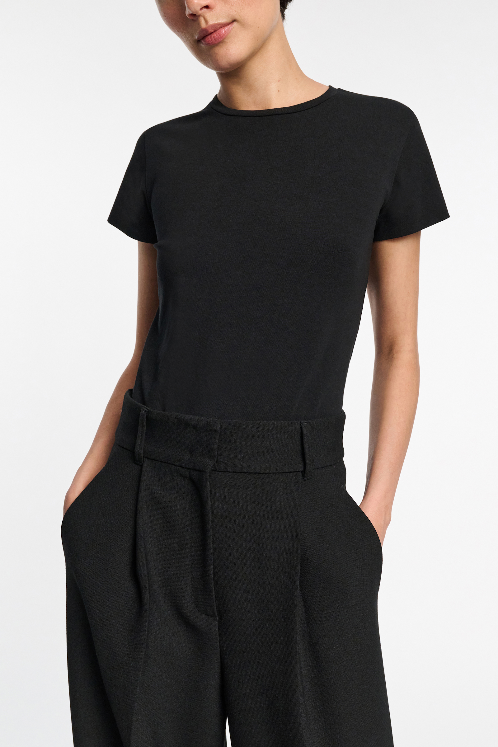 Dorothee Schumacher Classic cotton-jersey T-shirt pure black