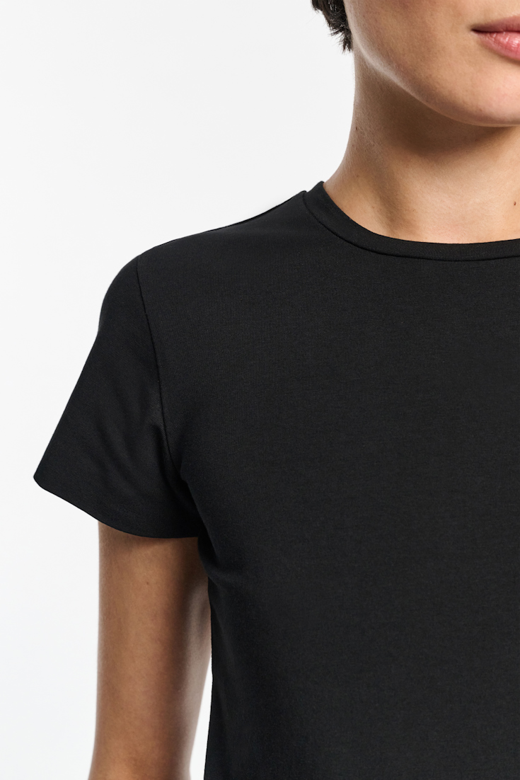 Dorothee Schumacher Classic cotton-jersey T-shirt pure black
