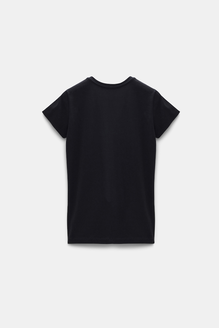 Dorothee Schumacher BASIC T-SHIRT IN COTTON JERSEY pure black