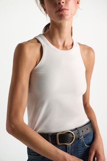 Dorothee Schumacher Tanktop aus Stretch-Baumwolle camellia white