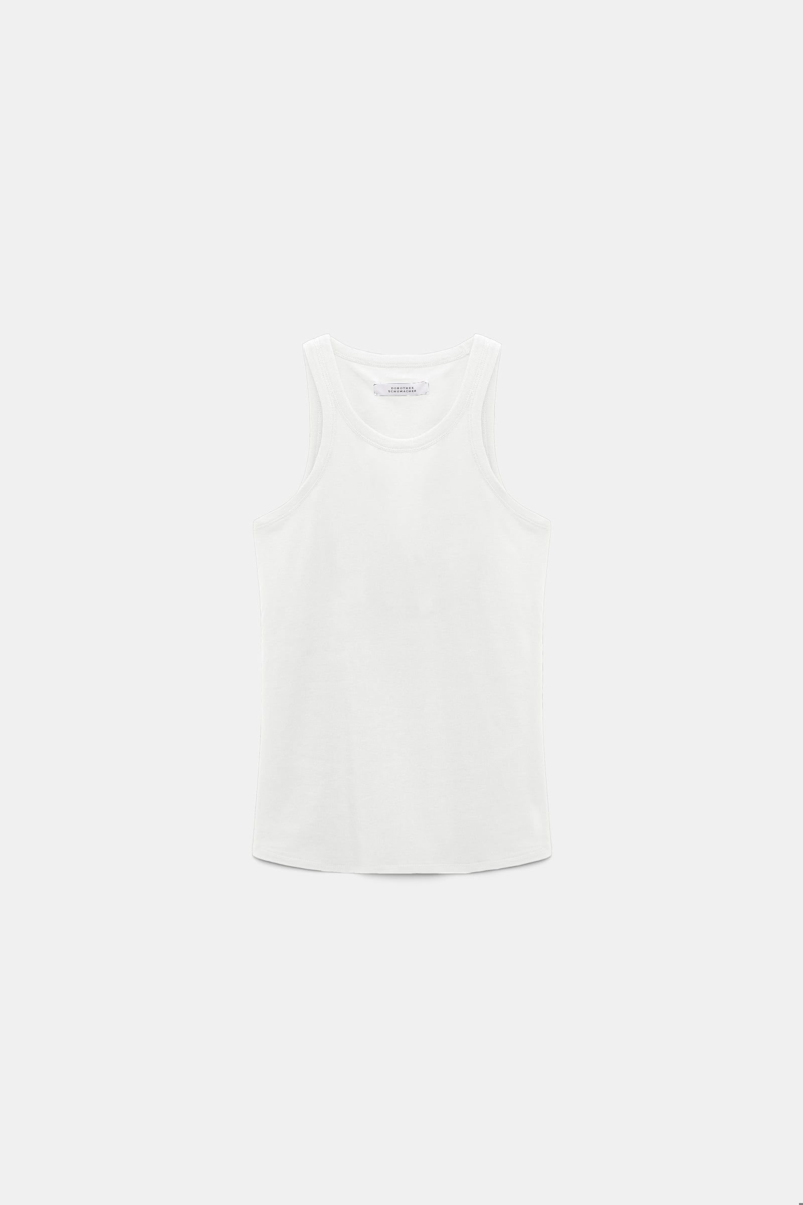 Dorothee Schumacher Tanktop aus Stretch-Baumwolle camellia white