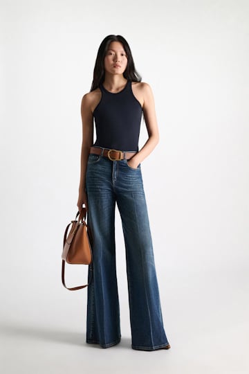 Dorothee Schumacher Tanktop aus Stretch-Baumwolle true navy