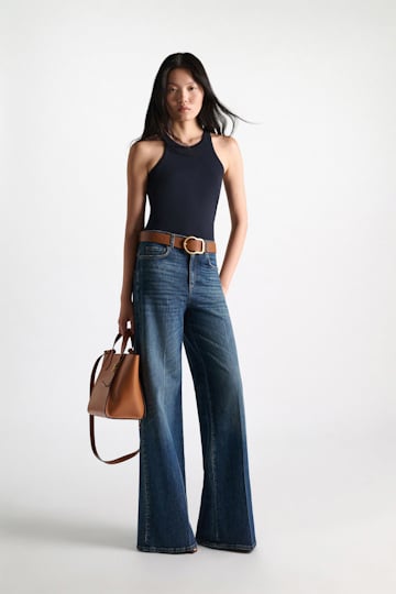 Dorothee Schumacher Tanktop aus Stretch-Baumwolle true navy