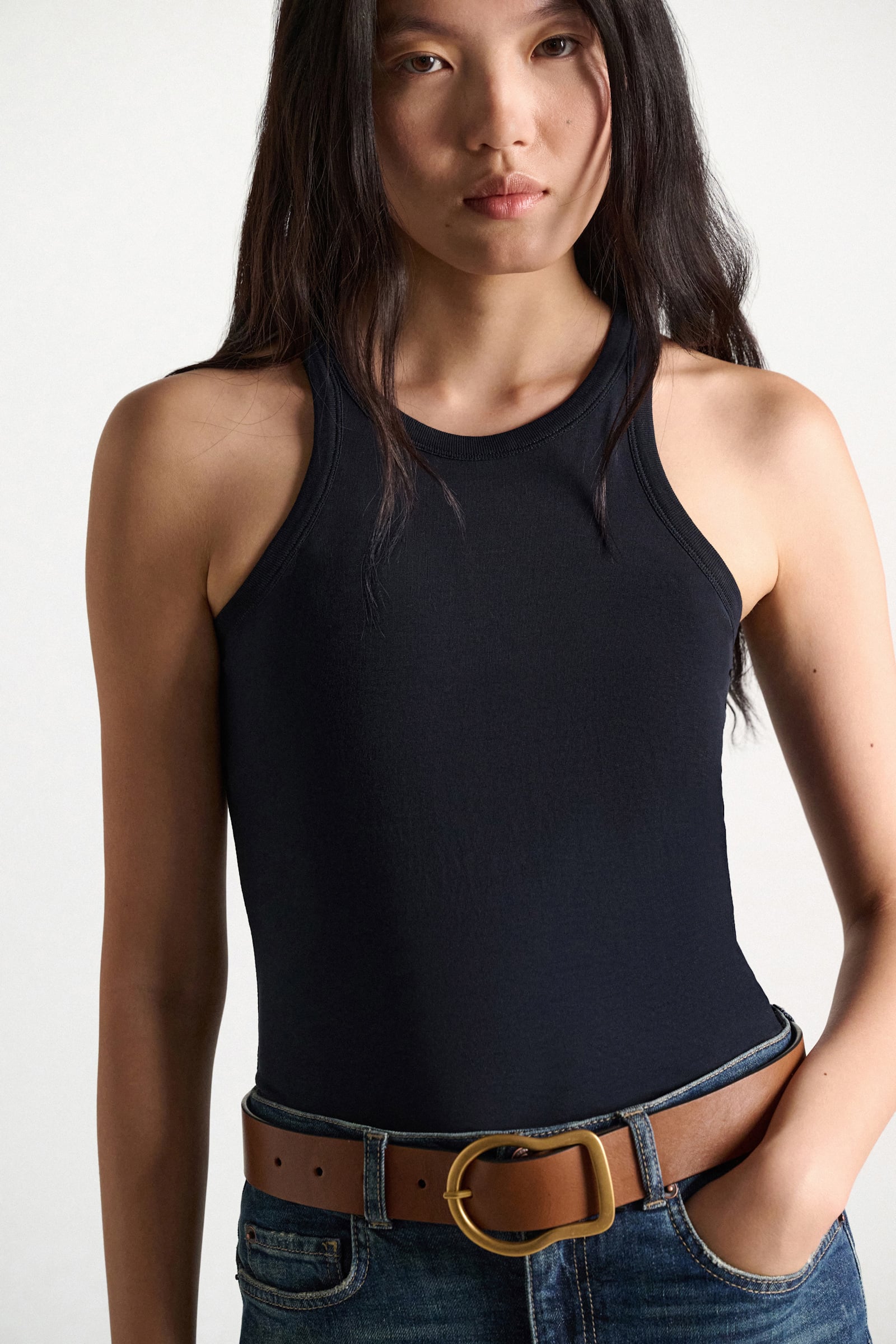 Dorothee Schumacher Tanktop aus Stretch-Baumwolle true navy