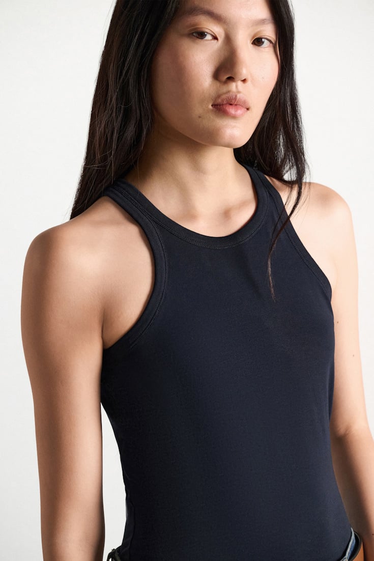 Dorothee Schumacher Tanktop aus Stretch-Baumwolle true navy
