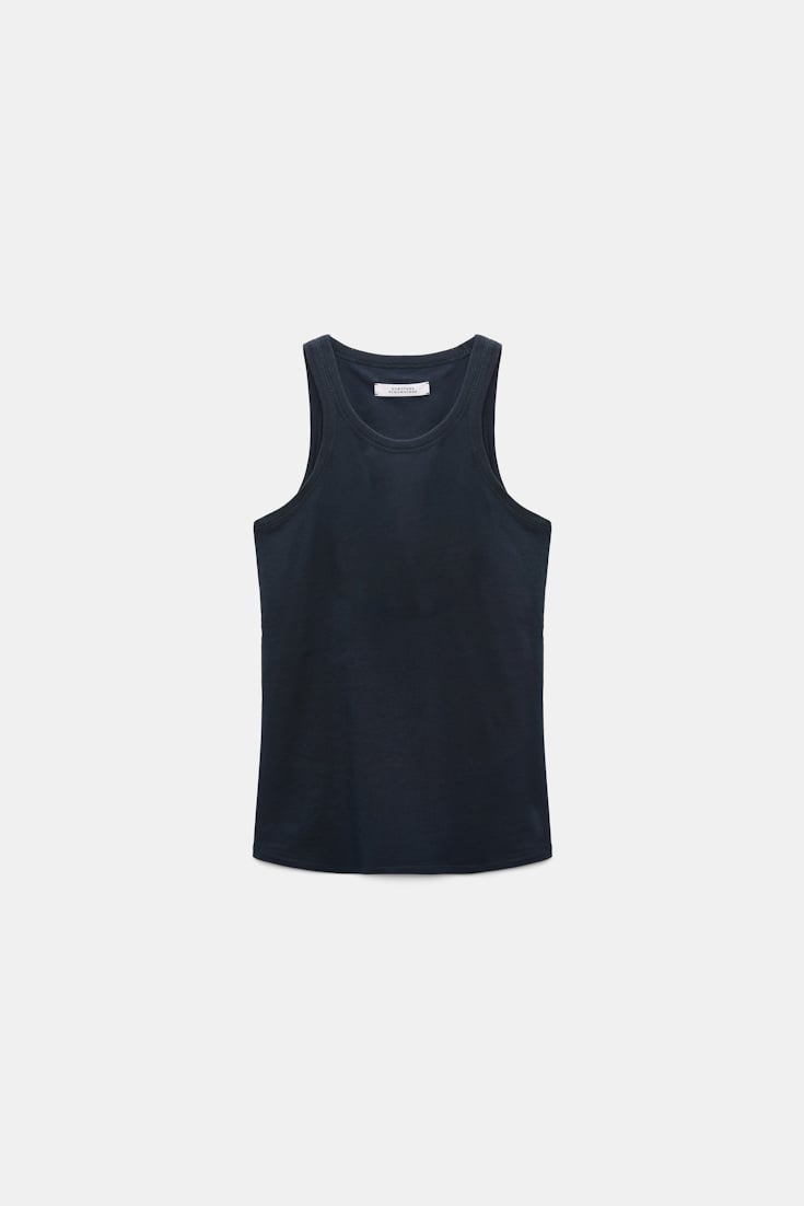 Dorothee Schumacher Tanktop aus Stretch-Baumwolle true navy
