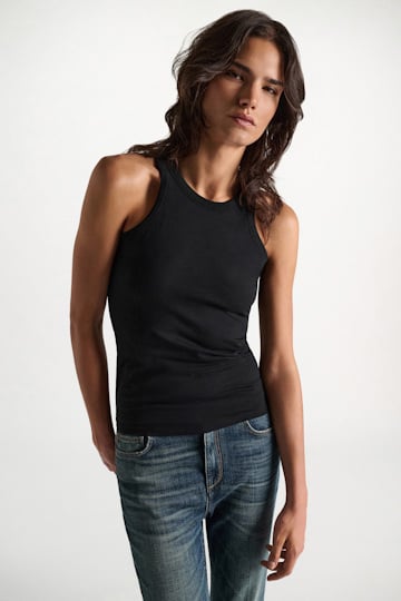 Dorothee Schumacher Tanktop aus Stretch-Baumwolle pure black