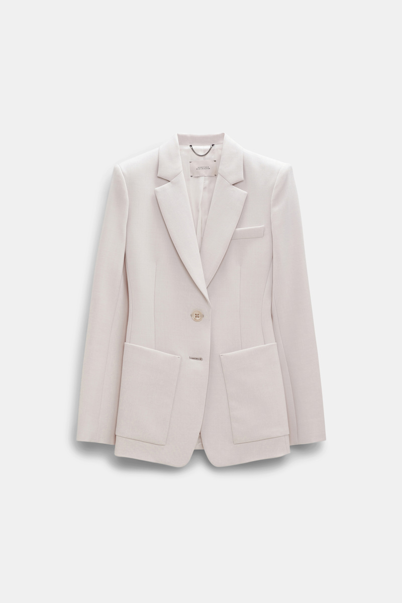 Dorothee Schumacher Women's Beige Hourglass Blazer Large