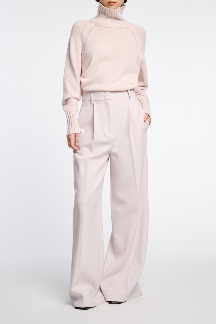 Dorothee Schumacher XL WIDE LEG PLEATED PANTS pearl sand