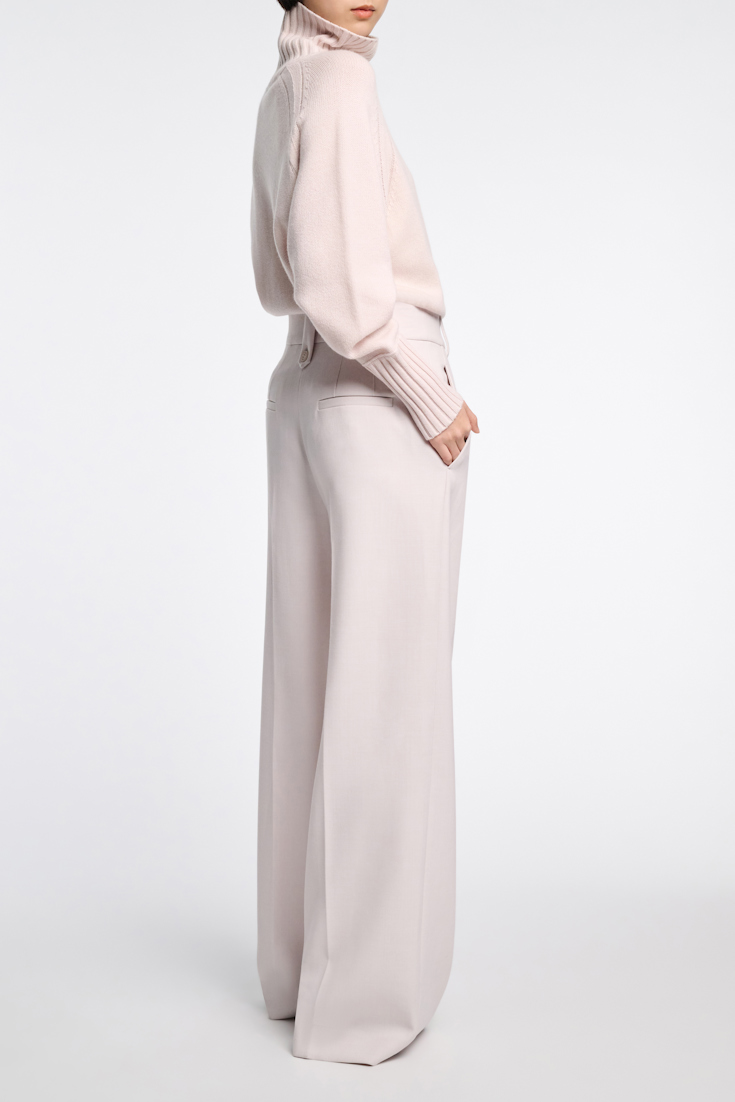 Dorothee Schumacher Wide leg pleated pants pearl sand