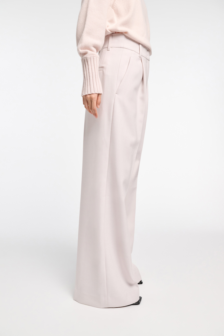 Dorothee Schumacher Wide leg pleated pants pearl sand