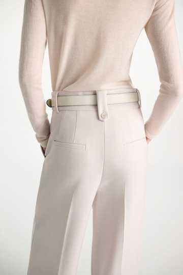 Dorothee Schumacher Wide leg pleated pants pearl sand