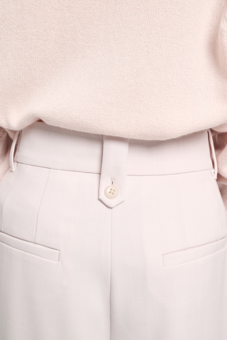 Dorothee Schumacher Wide leg pleated pants pearl sand