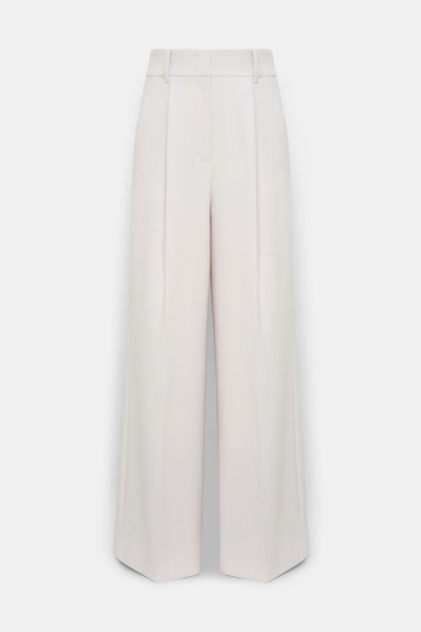 Dorothee Schumacher Wide leg pleated pants pearl sand
