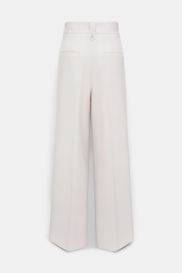 Dorothee Schumacher Wide leg pleated pants pearl sand