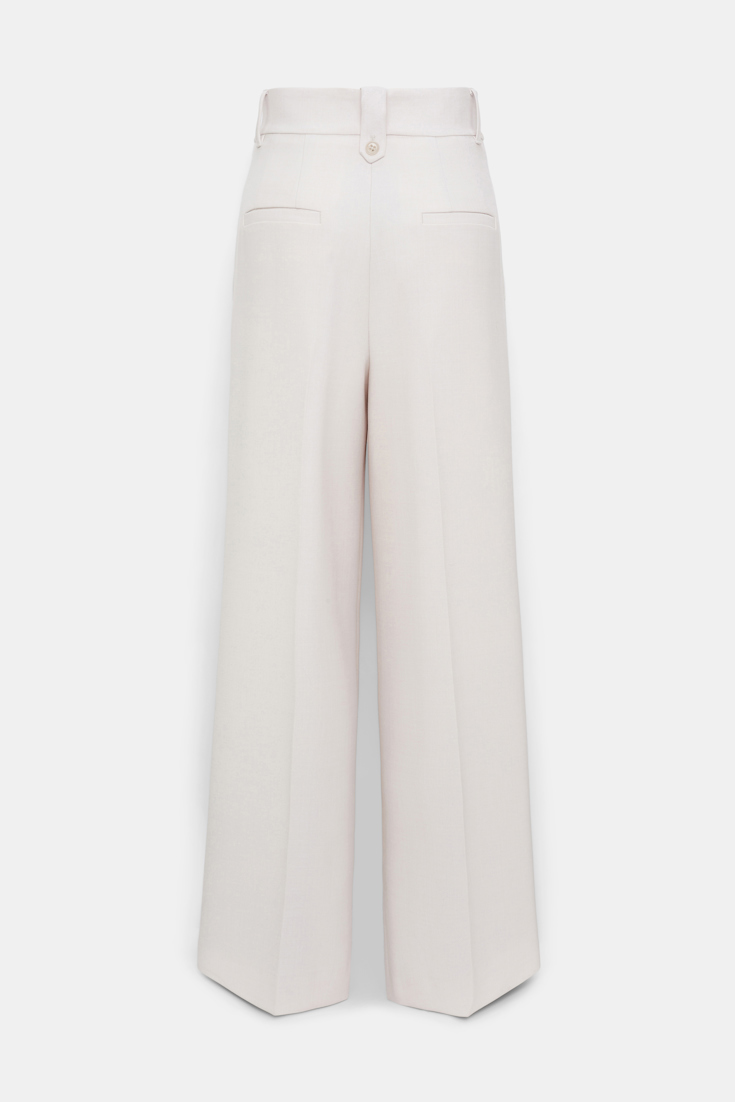 Dorothee Schumacher Wide leg pleated pants pearl sand
