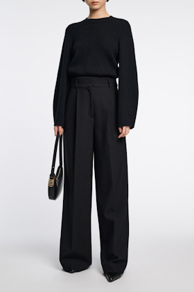 Dorothee Schumacher Bundfaltenhose mit weitem Bein pure black