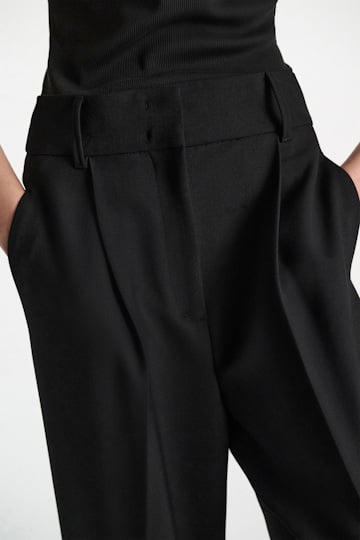 Dorothee Schumacher Wide leg pleated pants pure black