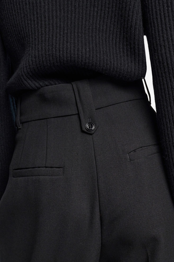 Dorothee Schumacher Wide leg pleated pants pure black