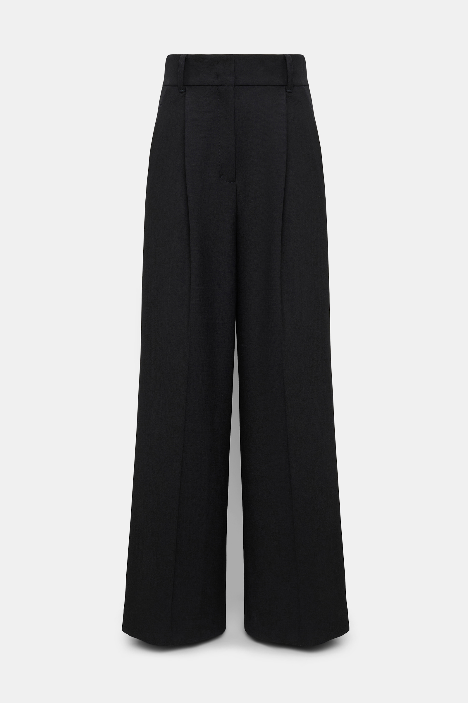 Dorothee Schumacher Wide leg pleated pants pure black