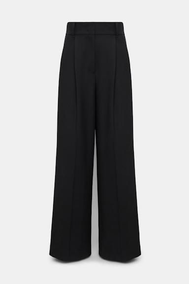 Dorothee Schumacher Wide leg pleated pants pure black