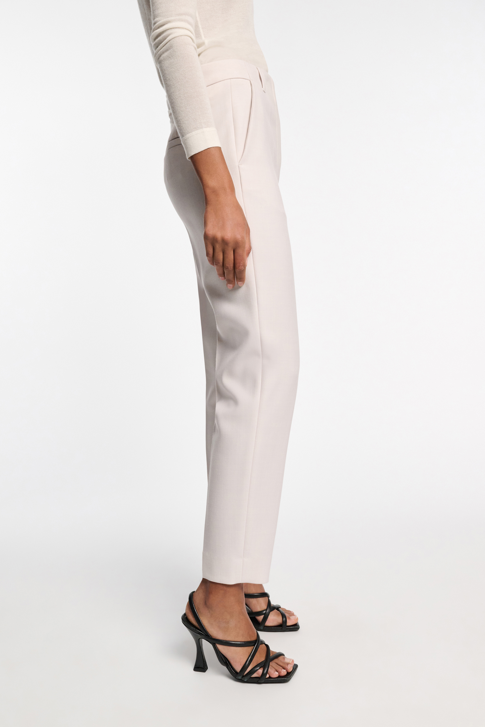 Dorothee Schumacher WOOL-MIX CIGARETTE PANTS pearl sand