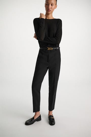 Dorothee Schumacher Zigarettenhose aus Wollmix pure black