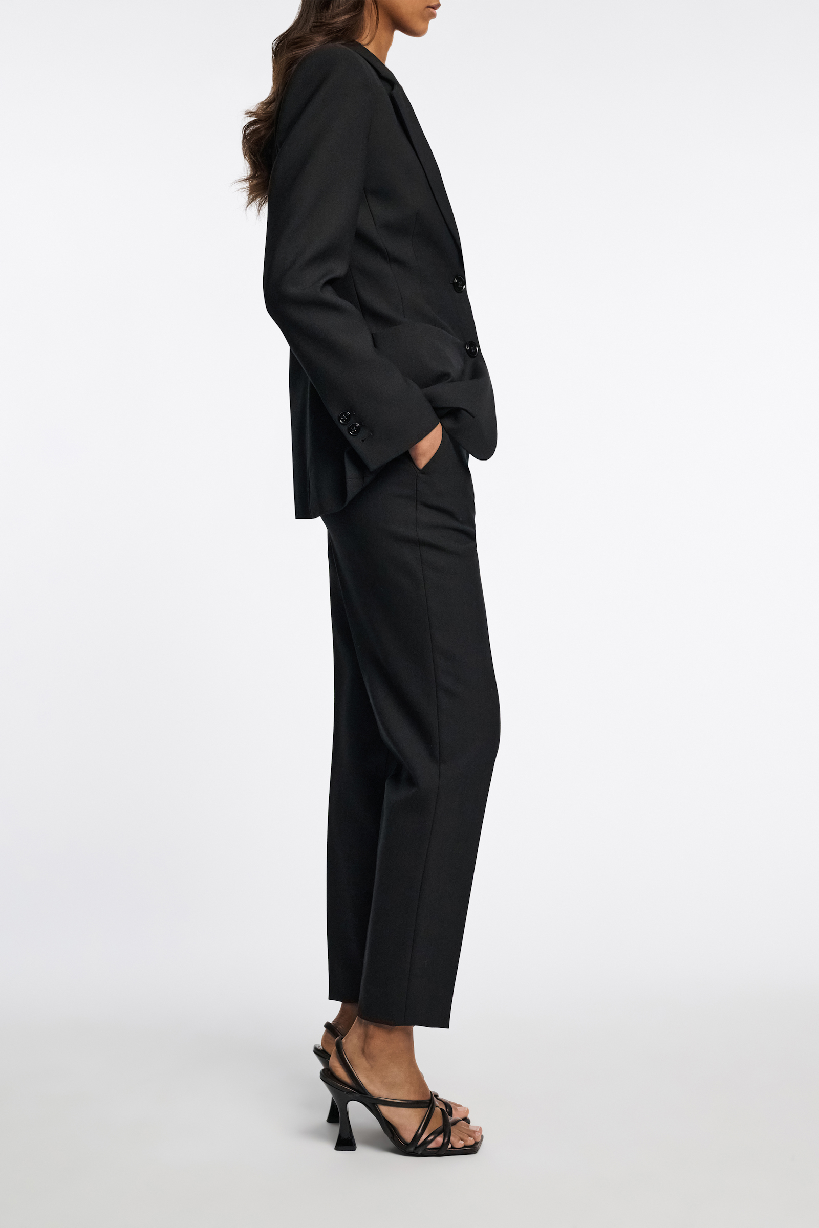 Dorothee Schumacher WOOL-MIX CIGARETTE PANTS pure black