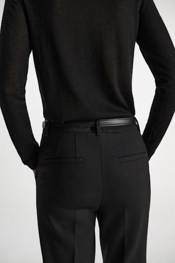 Dorothee Schumacher Zigarettenhose aus Wollmix pure black