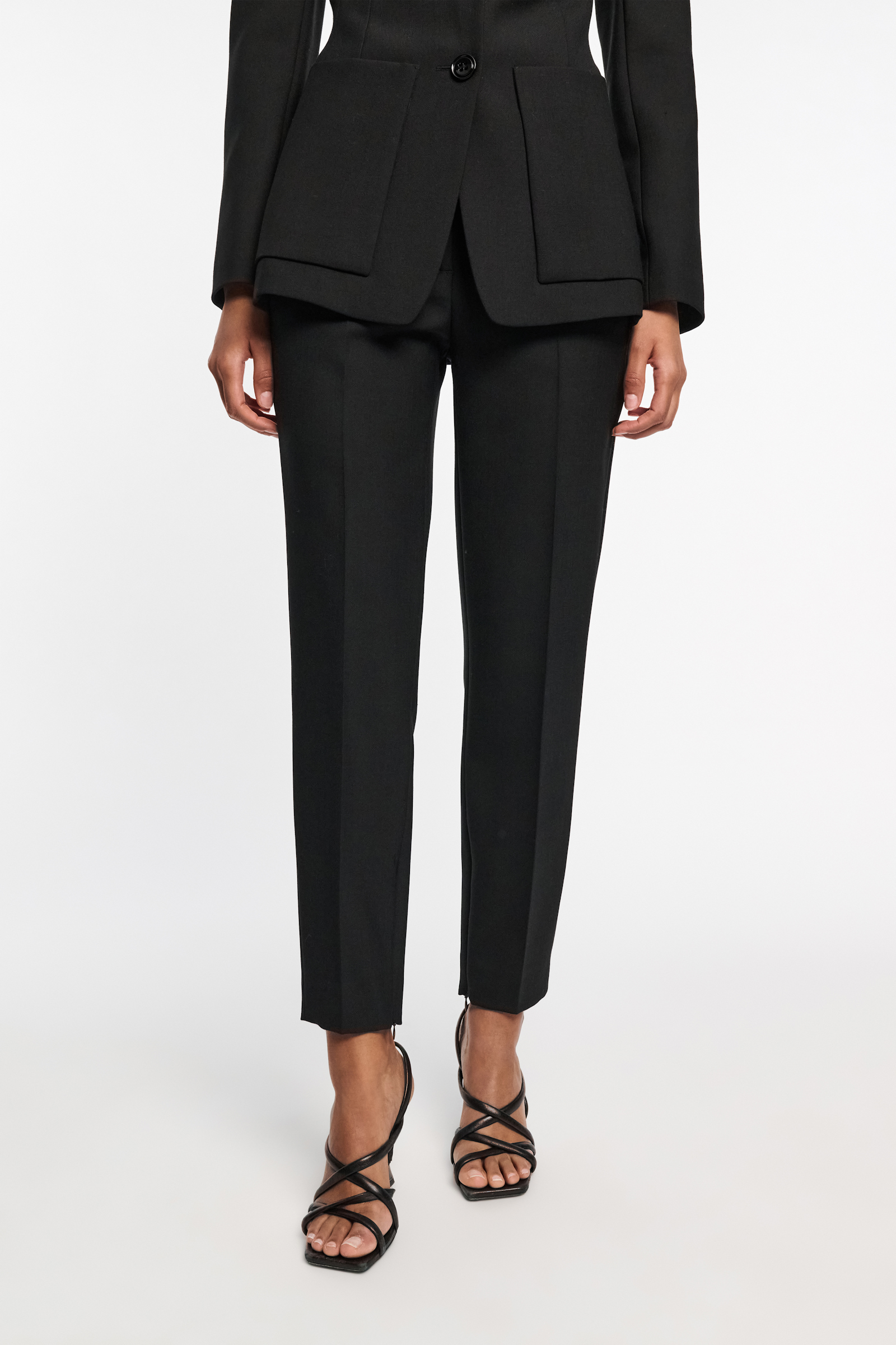 Dorothee Schumacher WOOL-MIX CIGARETTE PANTS pure black