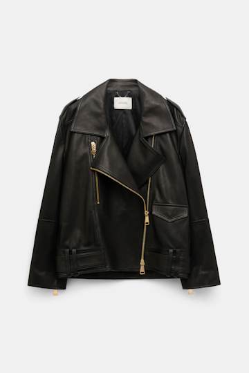 Dorothee Schumacher Bikerjacke aus Nappaleder pure black