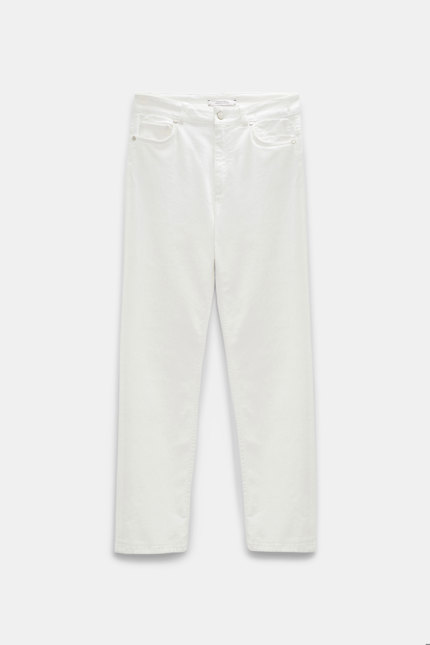 DENIM LOVE pants Dorothee Schumacher Rinse garment wash white ankle jeans camellia white