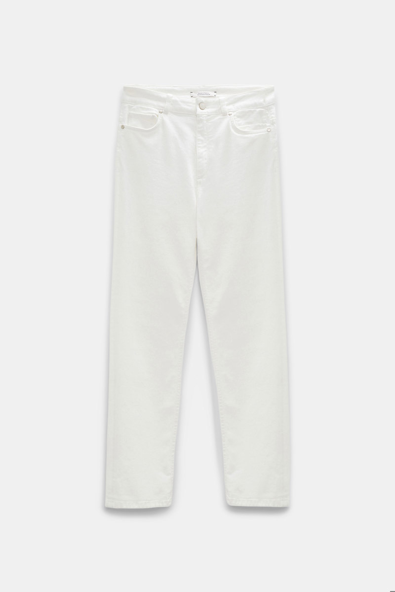 Shop Dorothee Schumacher Cropped Jeans In White