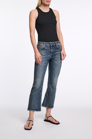 Dorothee Schumacher Cropped flared jeans vintage blue