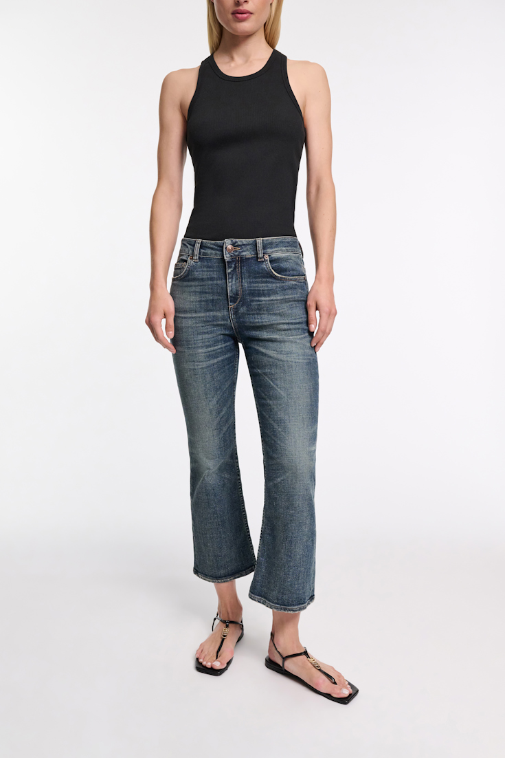 Dorothee Schumacher Cropped flared jeans vintage blue
