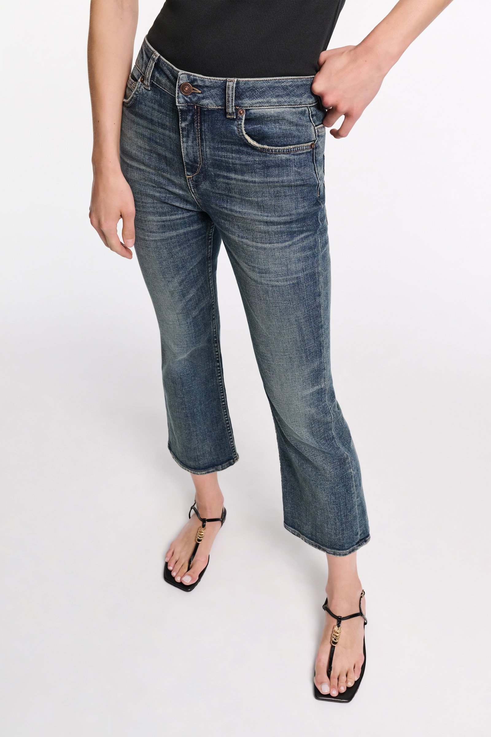 Dorothee Schumacher Cropped flared jeans vintage blue